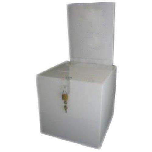 Locking Acrylic Ballot Box, 6 Square