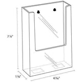 LHW-M141: Clear Acrylic Wall-Mount Brochure Holder for 4"w Literature